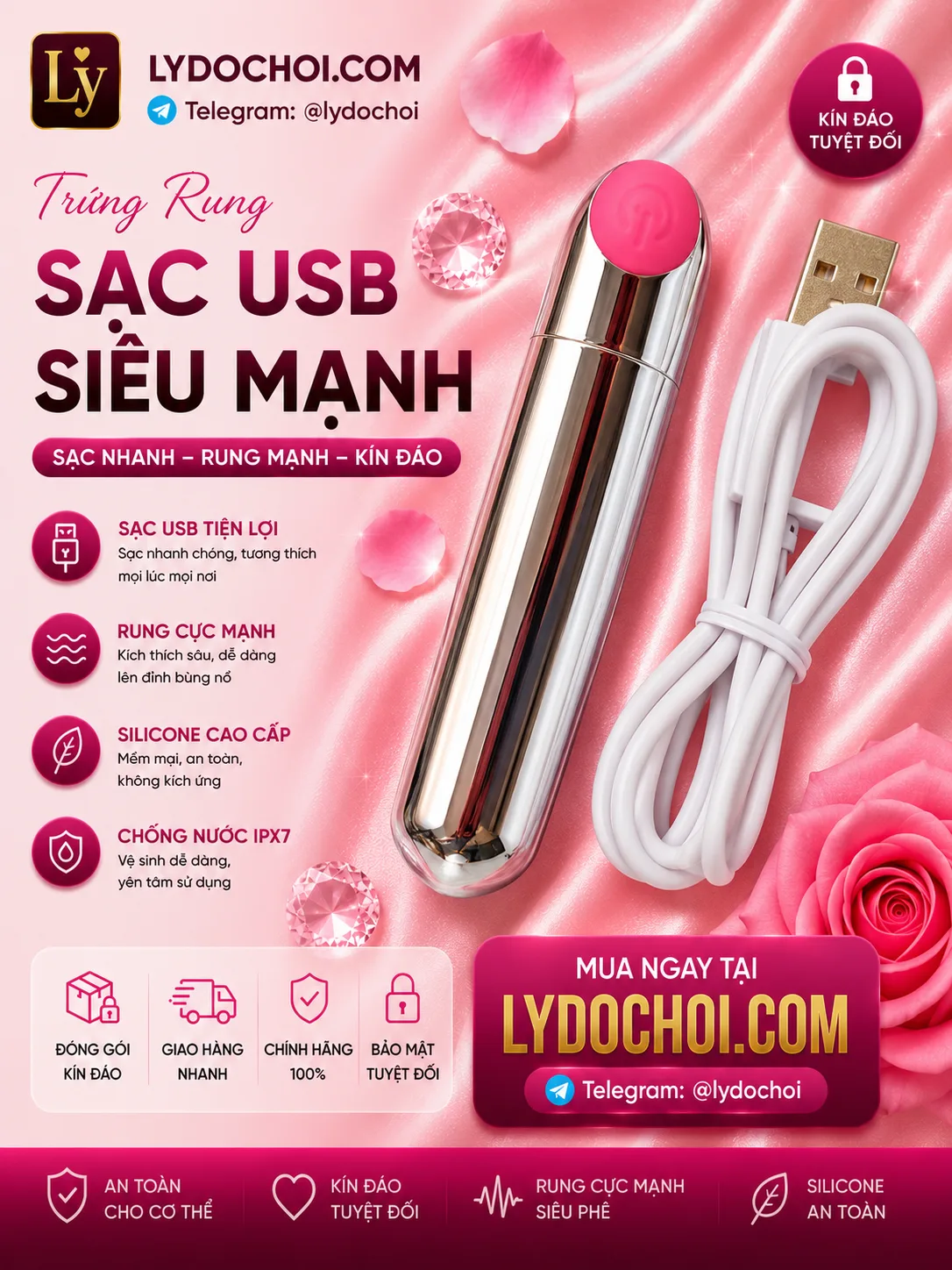 Trứng Rung Tình Yêu Không Dây - pin sạc