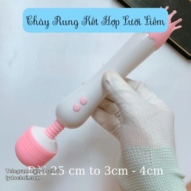 Chày Rung Tình Dục Kết Hợp Lưỡi Liếm Âm Đạo 2 Trong 1